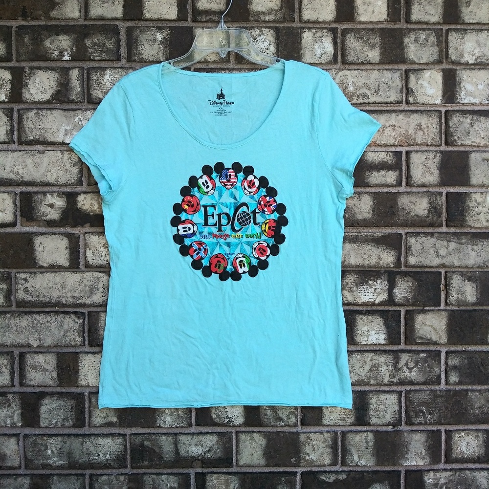 Disney Light Blue Epcot Graphic Tee
